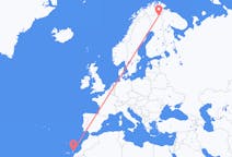 スペインのランサローテ島から、フィンランドのイヴァロまでのフライト