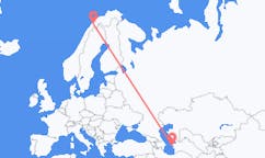 Flyg från Türkmenbaşy, Turkmenistan till Bardufoss, Norge