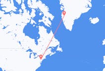 Flyg från Allentown, USA till Kangerlussuaq, Grönland