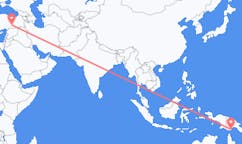 파푸아 뉴기니 다루에서 출발해 터키 아디야만에게(으)로 가는 항공편