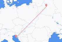 出发地 白俄罗斯明斯克目的地 克罗地亚普拉的航班