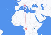 Flyreiser fra Kinshasa, den demokratiske republikken Kongo til Roma, Italia