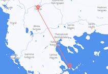 Vluchten van Skopje, Noord-Macedonië naar Skiathos, Griekenland