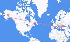 Flights from Anchorage to Izmir