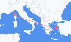 Vluchten van Calvi naar Chios
