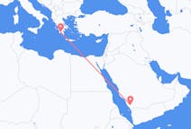 Flyreiser fra Abha, Saudi-Arabia til Kalamata, Hellas
