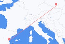 Flyrejser fra Krakow, Polen til Valencia, Spanien