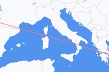 Flyreiser fra Biarritz, Frankrike, til Athen, Frankrike