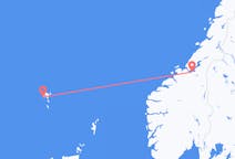 Flights from Sørvágur, Faroe Islands to Trondheim, Norway