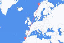 Vols depuis la ville d'Agadir vers la ville de Bodø