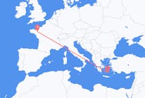 Flights from Rennes, France to Santorini, Greece