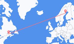 Flyreiser fra Presque Isle, USA til Skelleftea, Sverige