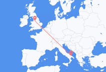 Flyreiser fra Manchester, England til Bari, Italia