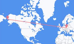 Flyg från Nome, USA till Katowice, Polen