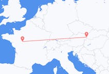 Vluchten van Bratislava, Slowakije naar Tours, Frankrijk