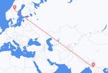 Flyreiser fra Mandalay, Myanmar (Burma) til Östersund, Sverige