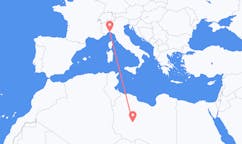Fly fra Sabha til Genova
