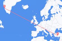 Flyreiser fra Konya, til Nuuk