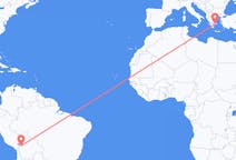 Flyrejser fra La Paz, Bolivia til Athen, Grækenland