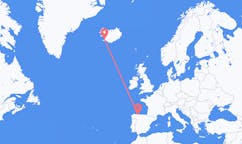 Flyg från staden Asturien, Spanien till staden Reykjavik, Island