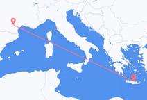 Flights from Castres, France to Heraklion, Greece