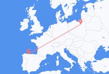 Flyrejser fra Santiago del Monte, Spanien til Szczytno, Polen