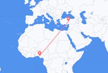 Flyreiser fra Benin by, Nigeria til Kayseri, Tyrkia