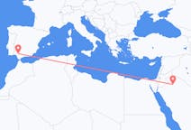 出发地 沙特阿拉伯出发地 阿尔焦夫地区目的地 西班牙塞维利亚的航班