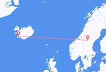 Vluchten van Östersund, Zweden naar Reykjavík, IJsland
