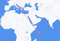 Flyreiser fra Praslin, Seychellene til Zakynthos Island, Hellas