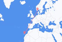 Voli from Las Palmas, Spagna to Kristiansand, Norvegia