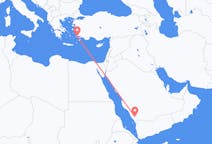 出发地 沙特阿拉伯出发地 艾卜哈目的地 希腊科斯岛的航班