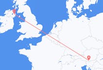 Flyg från Belfast, Nordirland till Klagenfurt, Österrike