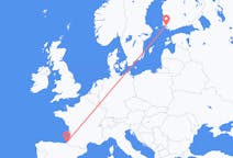 Flyrejser fra Biarritz, Frankrig til Turku, Finland