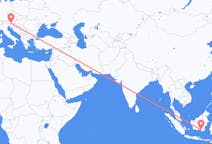 Flyreiser fra Banjarmasin, Indonesia til Klagenfurt, Østerrike