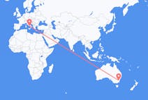 Flyrejser fra Canberra, Australien til Napoli, Italien