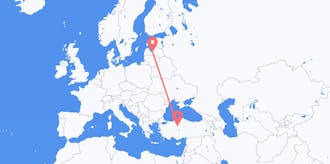 Flyg från Lettland till Turkiet