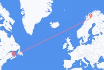 Flyreiser fra Charlottetown, til Kiruna