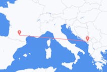 Flights from Podgorica, Montenegro to Toulouse, France
