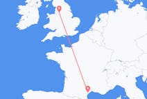 Flyreiser fra Manchester, England til Aspiran, Frankrike