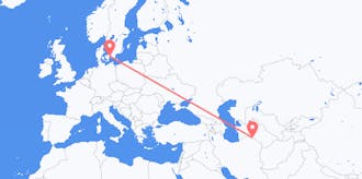 Flyreiser fra Turkmenistan til Danmark