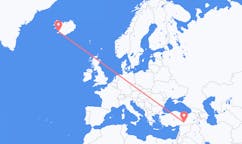 Flyg från Reykjavík, Island till Adiyaman, Turkiet
