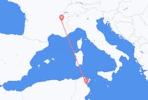 Voli from Enfidha, Tunisia to Grenoble, Francia