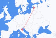 Flyg från Riga, Lettland till Perugia, Italien