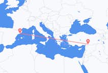 Flüge von Gaziantep, die Türkei nach Barcelona, Spanien