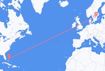 Flüge von Marschhafen, die Bahamas nach Linköping, Schweden