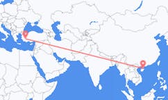 Flyg från Haikou, Kina till Denizli, Turkiet