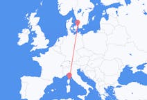 出发地 丹麦出发地 哥本哈根目的地 法国巴斯蒂亚的航班