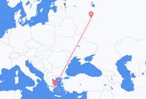 ロシアのモスクワからから、ギリシャのアテネまでのフライト