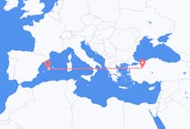 Flyreiser fra Eskişehir, Tyrkia til Palma de Mallorca, Spania
